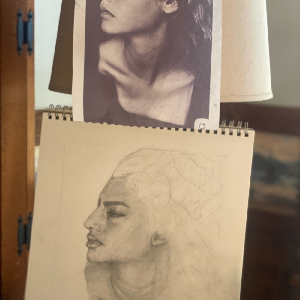 Monochrome Graphite Portrait Drawing - Picture 3 of 4